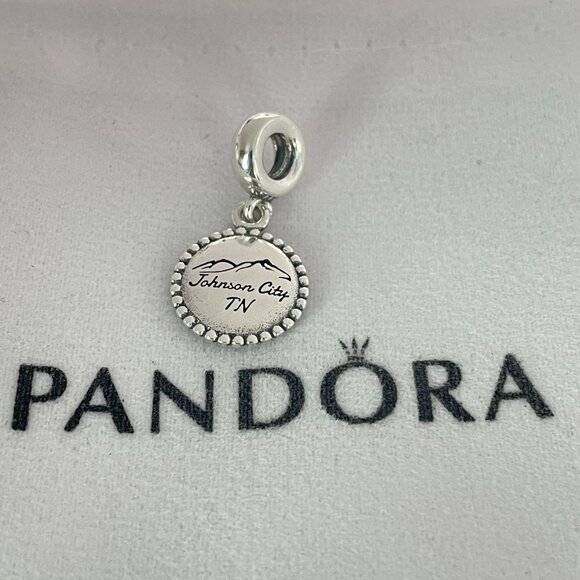 Pandora Johnson City Exclusive Dangle Charm Mountain Scene And Johnson City TN" - Picture 1 of 3